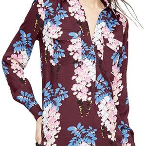 Ann Taylor Floral Blouse Size M
